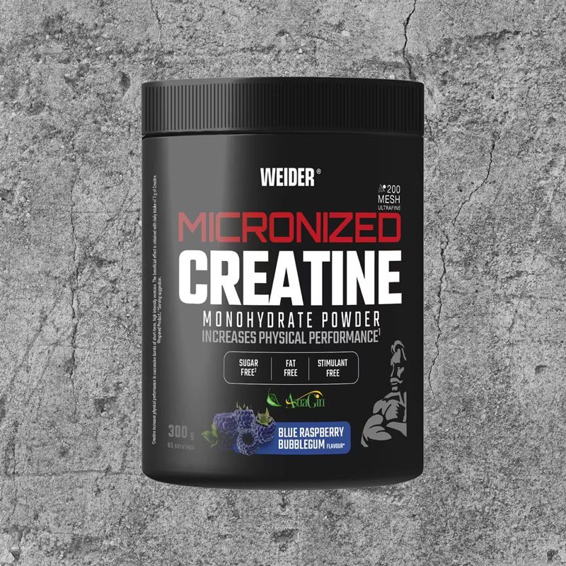 Pot de créatine micronisée de la marque Weider