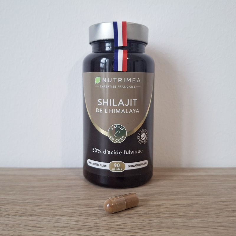 Photo carrée de mon test du shilajit de l'Himalaya Nutrimea